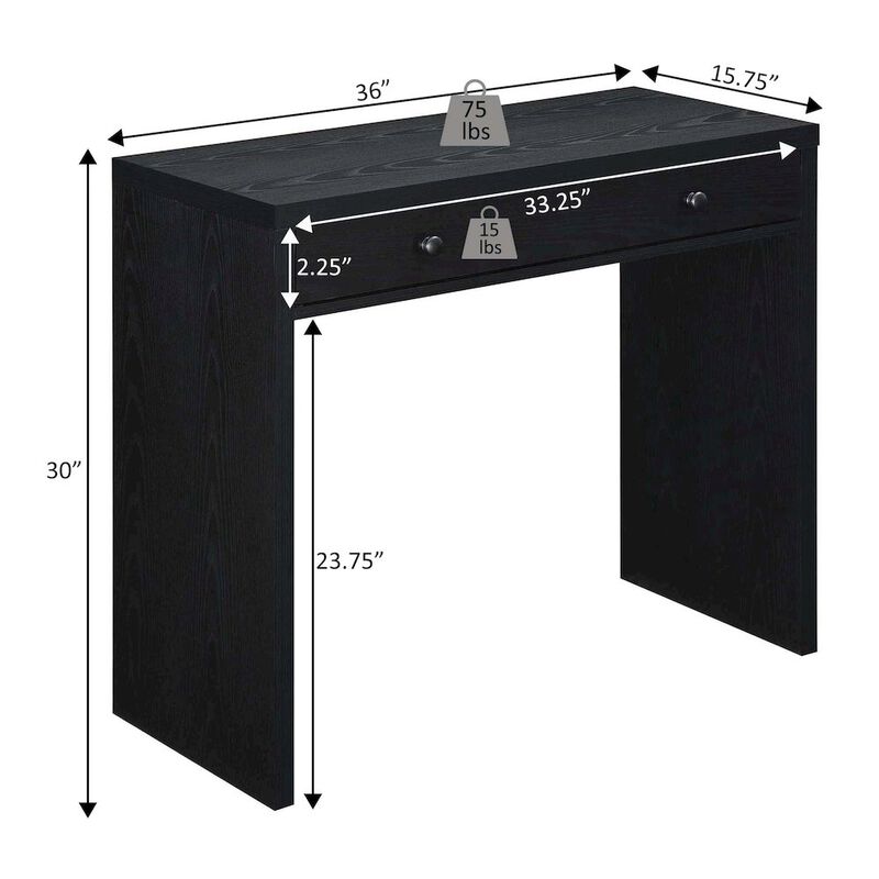 Convenience Concepts Northfield Desk/Hall Entryway Table with Drawer