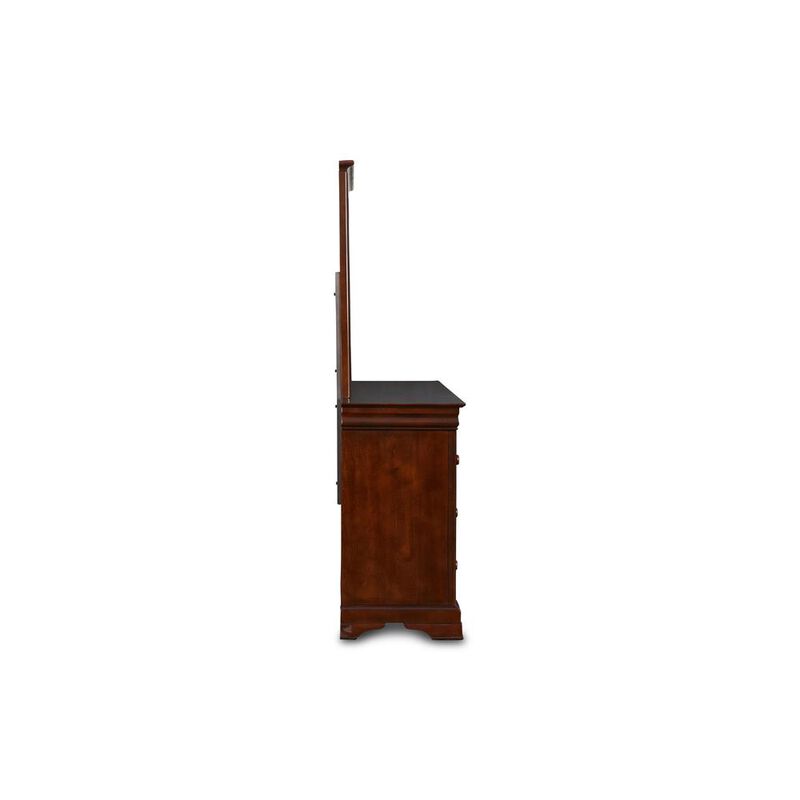 New Classic Furniture Furniture Versailles Solid Wood Engineered Wood Dresser in Cherry