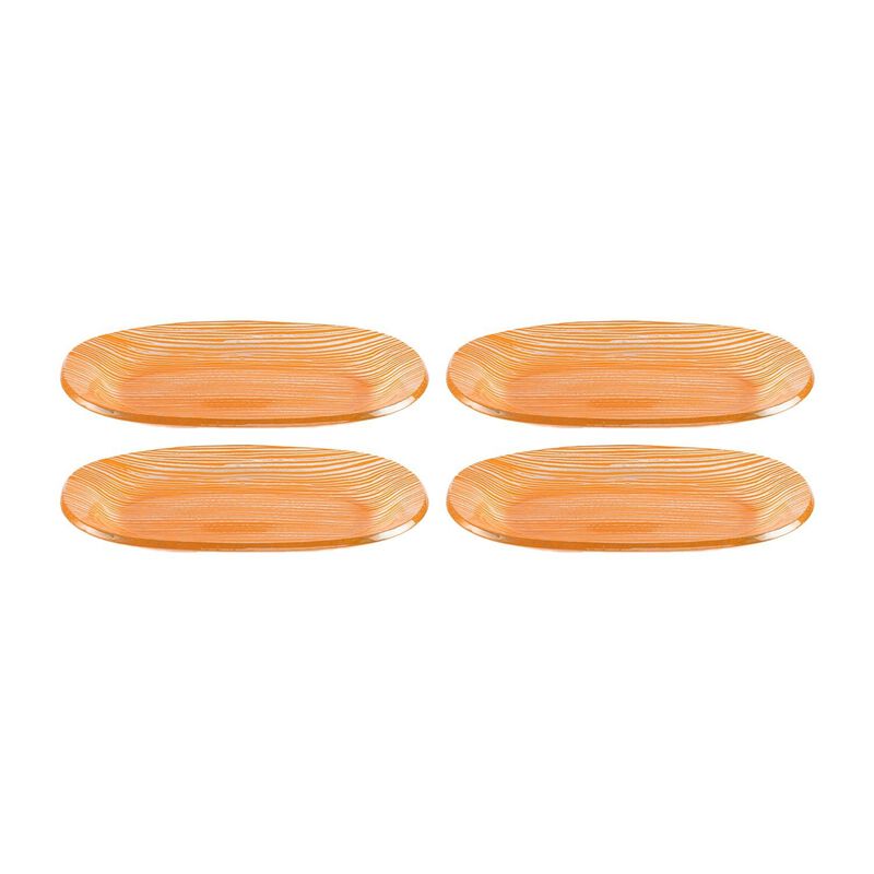 Glass Dinnerware 7.75" x 4.25" x h:0.5" Oval Glass Platter (Set of 4)