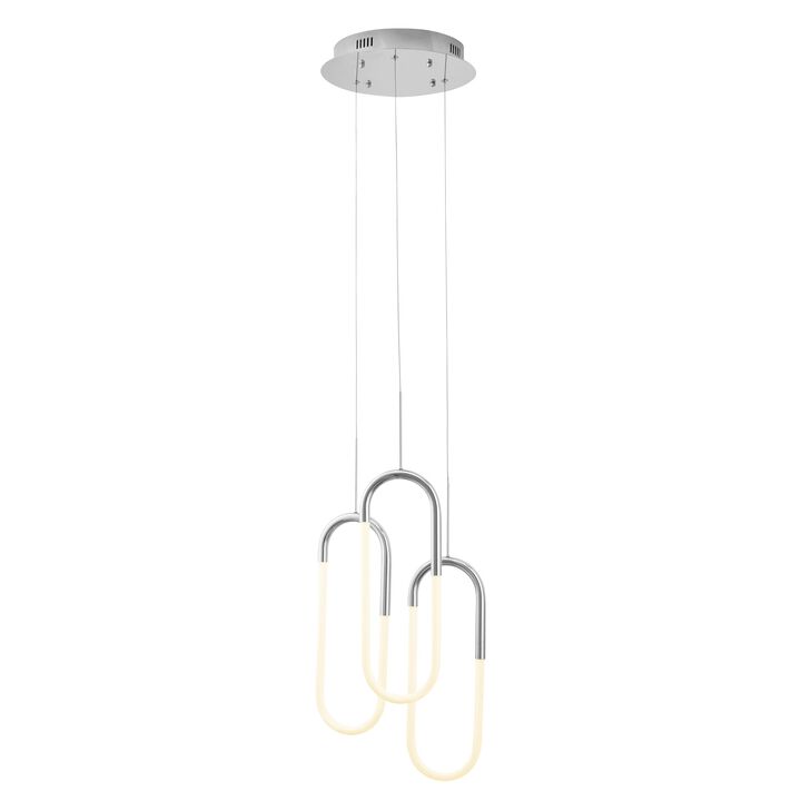 Three Clips Chandelier Sandy Gold Silicone Integrated LED Dimmable