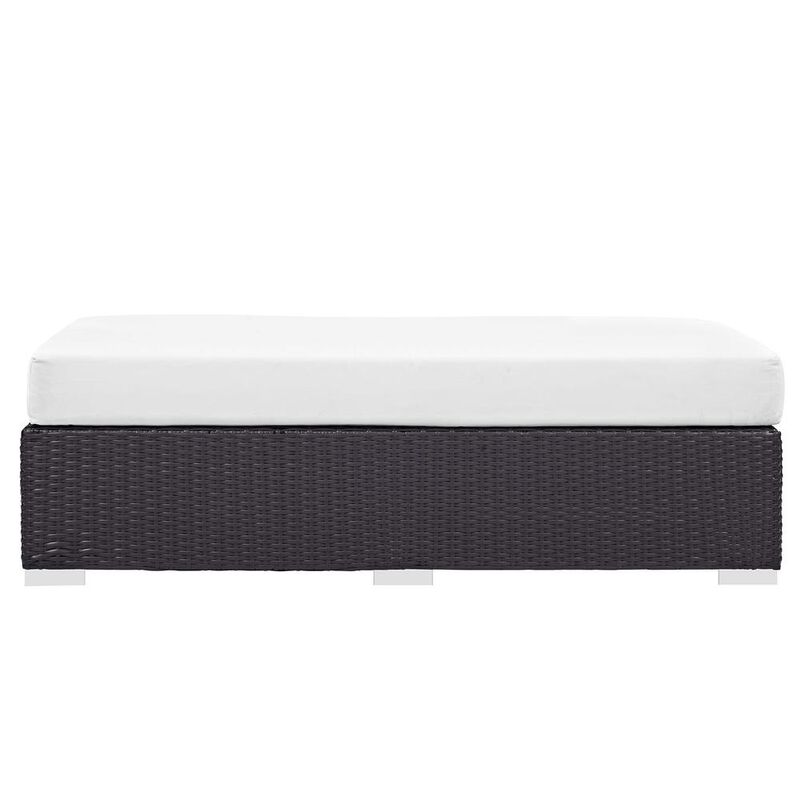 Modway Convene Outdoor Patio Fabric Rectangle Ottoman