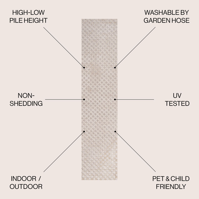 Rabat High-Low Pile Mini Diamond Trellis Area Rug