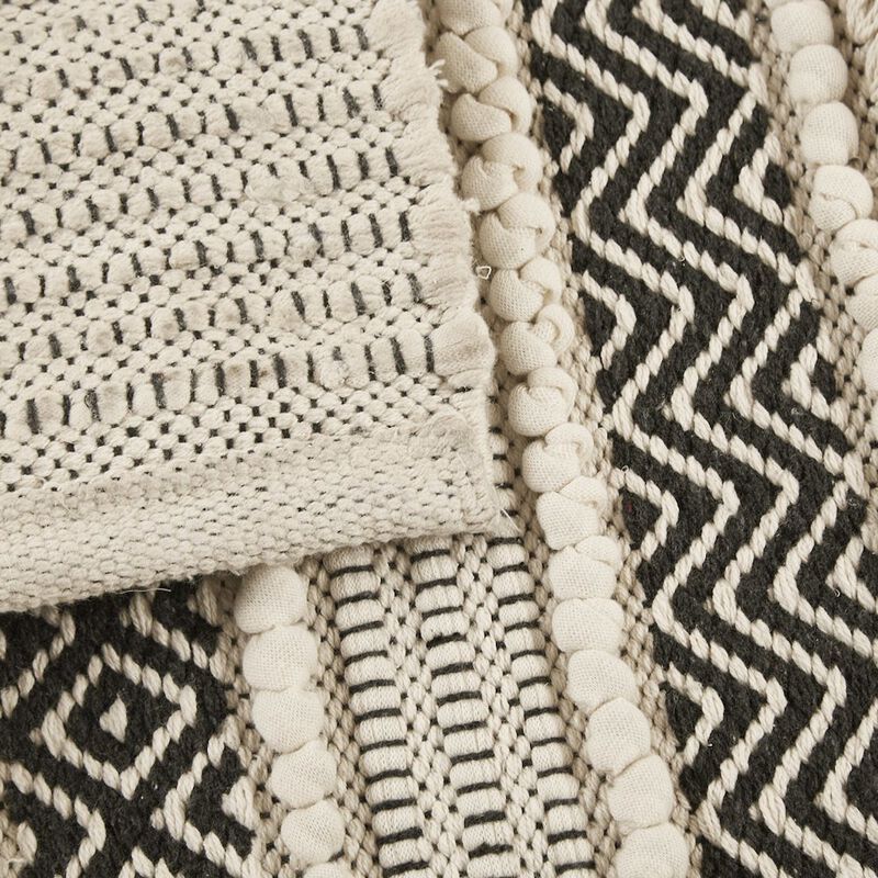INK+IVY Woven Texture Stripe Bath Rug
