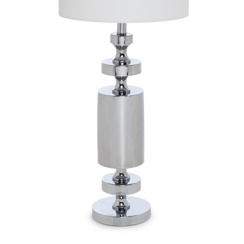 Lux Lighting Nicole 36 Chrome Metal Table lamp, (Set of 2)
