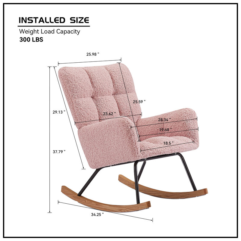 Comfortable Pink Nursing Chair for Baby and Reading