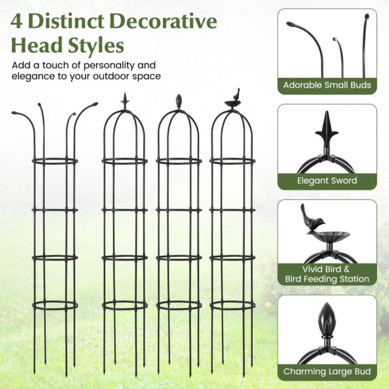 Hivvago 2-Pack Garden Obelisk Trellis for Climbing Plants
