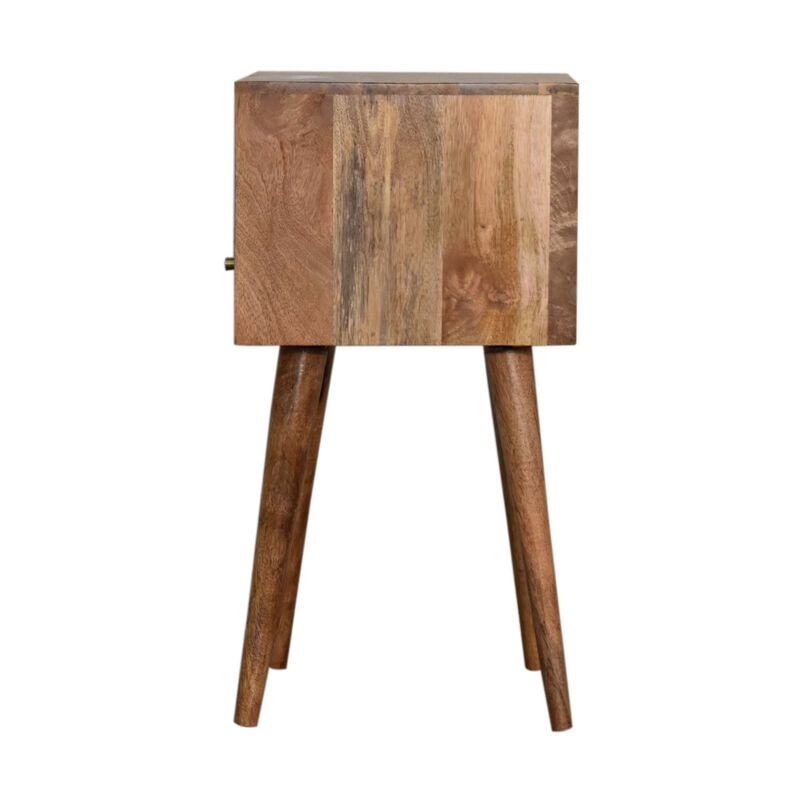 Mini Brick Red Hand  Painted  Solid Wood 1 Drawer NightStand