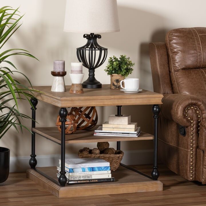 Baxton Studio Sebastian -Gray Traditional End Table