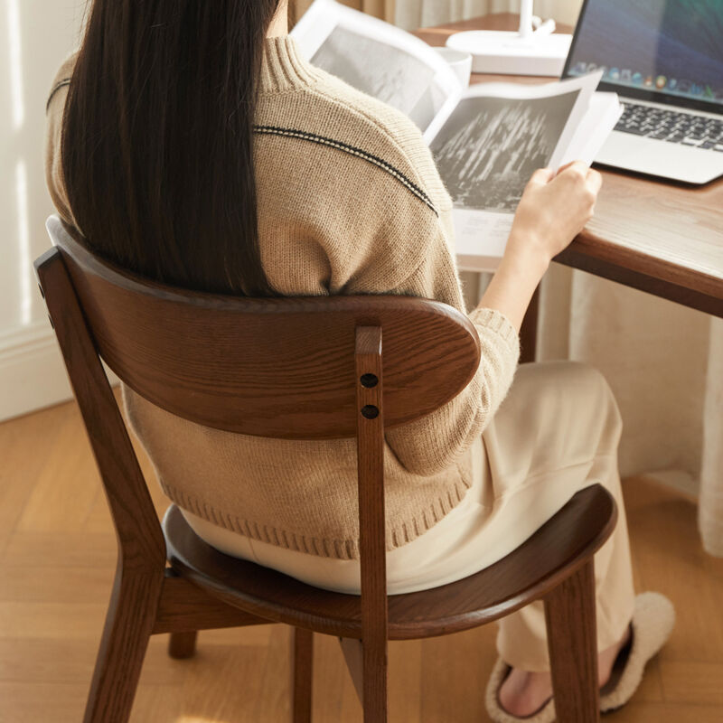 Wooden Dining Chair, North American Oak Wood, 100% Dirt-Free, 46.5 X 54 X 80cm