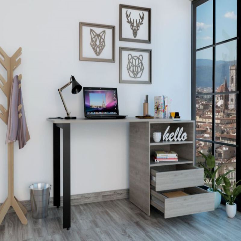 120 Writing Desk Cusco, Office, Light Gray