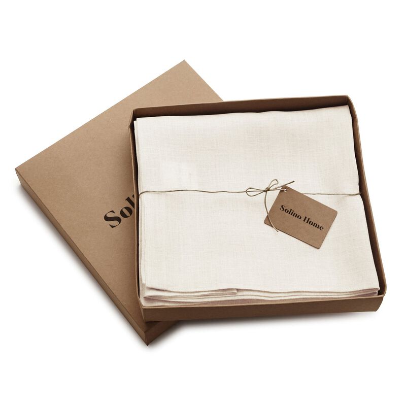 Solino Home 100% Pure Linen Sheer Curtain for Thanksgiving, Christmas
