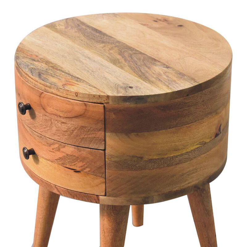 Odyssey Oak-ish 3 Drawer Solid Wood Nightsrtand