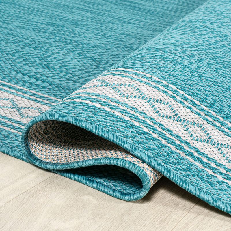 Lucia Classic Diamond Border Indoor/Outdoor Area Rug