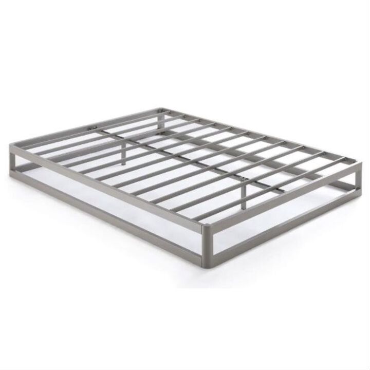 Hivvago King size Modern Low Profile Heavy Duty Metal Platform Bed Frame