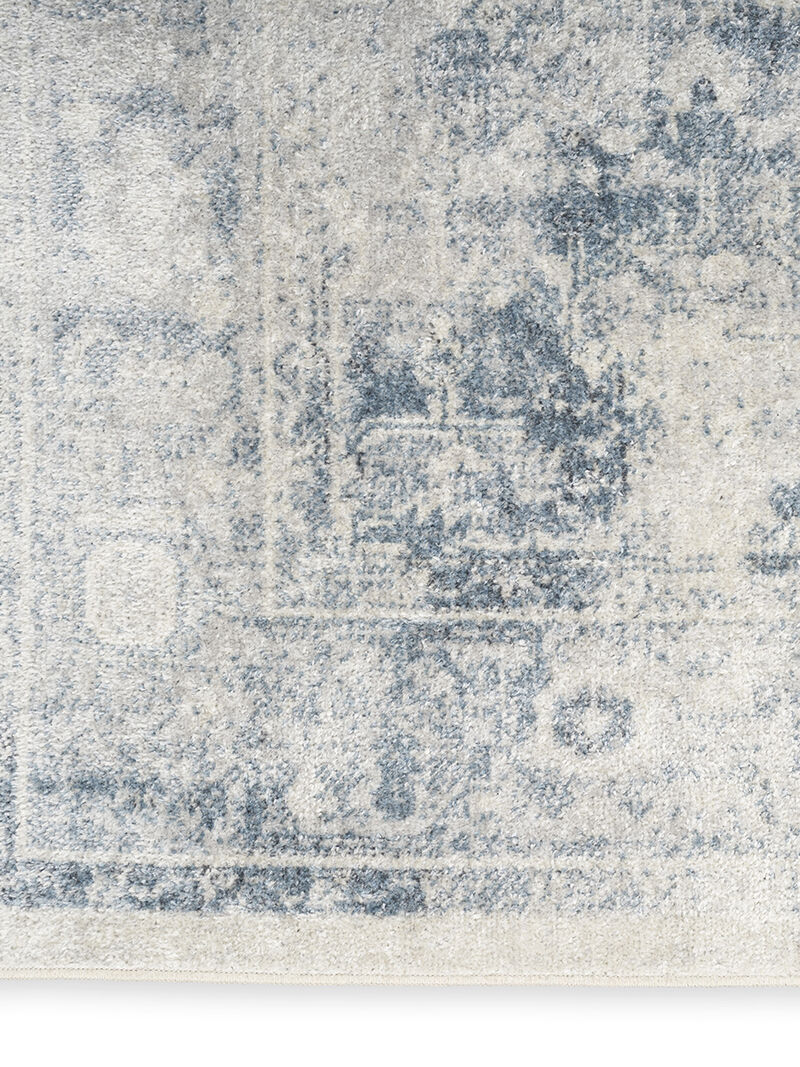 Astra Machine Washable ASW11 Blue/Ivory 9' x 12' Rug