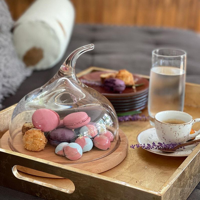 Senses™ Small Glass Dome with Wood Base