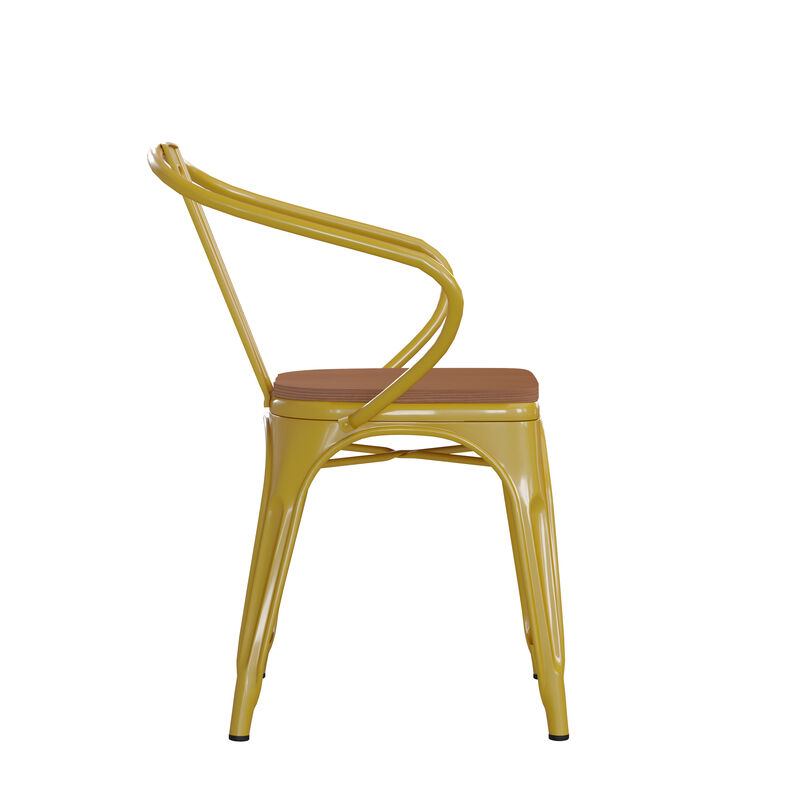 Metal Colorful Restaurant Chairs