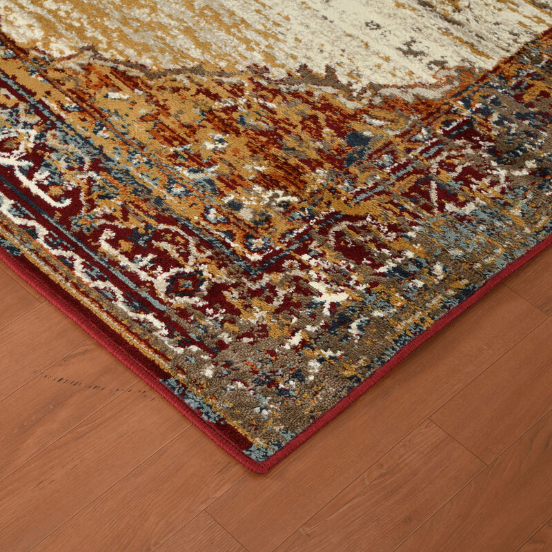 Allure Pelham Red Medallion Area Rug 2'x3'