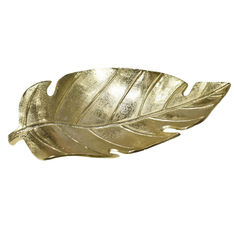 Handmade Decorative Gold Color Coated 6.49 x 3.14 x 0.7 Inches Aluminium Tray 059AB BBH Home's