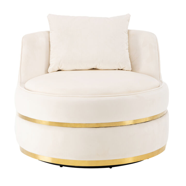 Merax Modern Velvet Upholstered Accent Chair