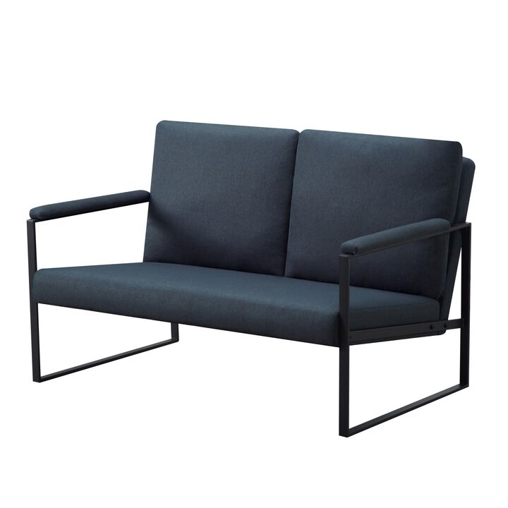 49.2 in. W Square Arm Linen Blend Modern Straight Sofa