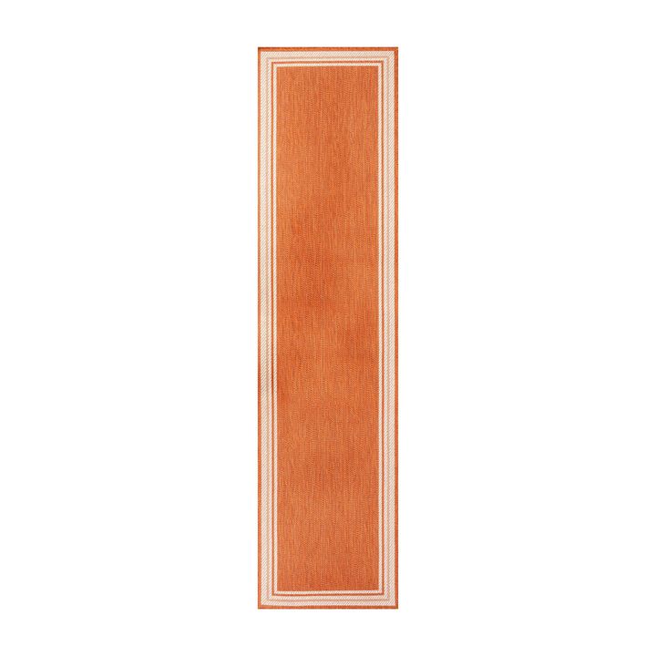 James Modern Border Stripe Indoor/Outdoor Area Rug
