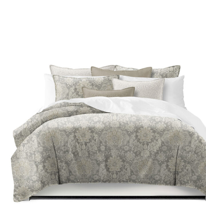 6ix Tailors Fine Linens Osha Taupe/Beige Duvet Cover Set