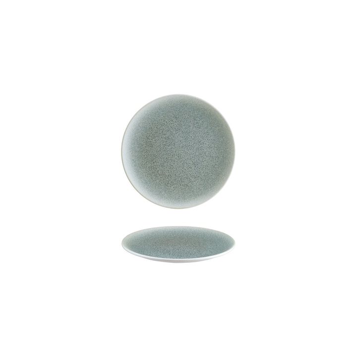 Luca Ocean Matte dia.6.75" Round Blue Porcelain Plate (Set of 4)