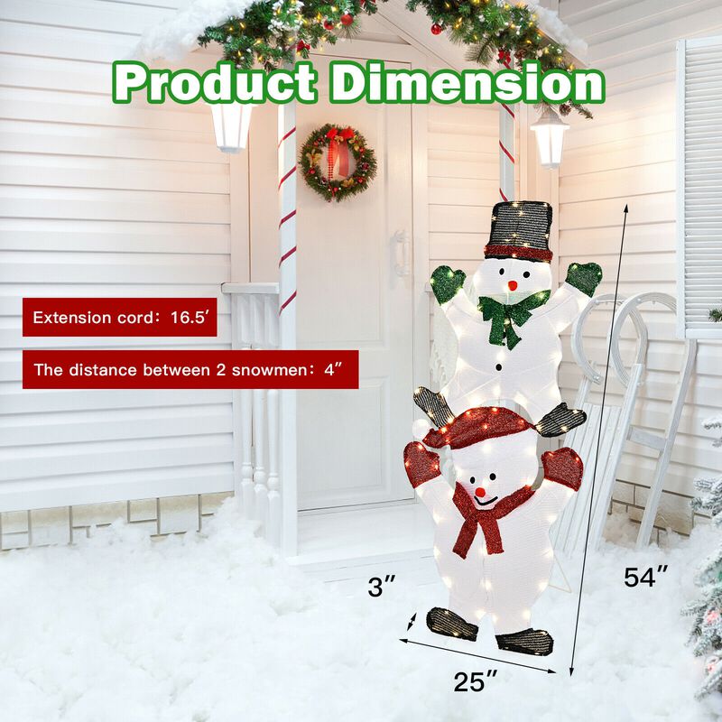 Snowman Xmas Decorations with UL Certified Plug