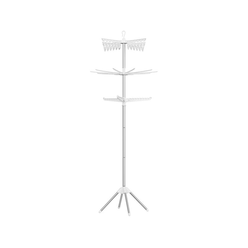 Quadripod Clothes Drying Rack - 3-Tier Foldable Stainless Steel Laundry Air-Drying Rack