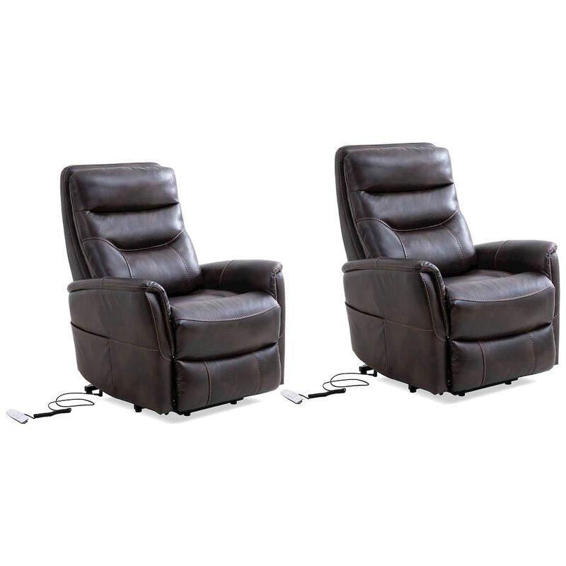 Parker Living Truffle Power Lift Recliner with Articulating Headrest Two Pack