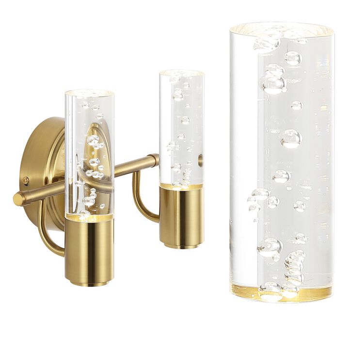 Bolha Minimalist Modern Bubble Acrylic/Iron Integrated LED Vanity Light
