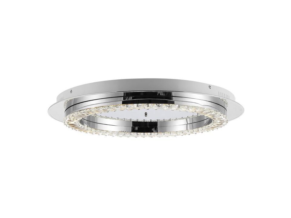 Cristal Integrated Iron/Crystal Glam LED Flush Mount