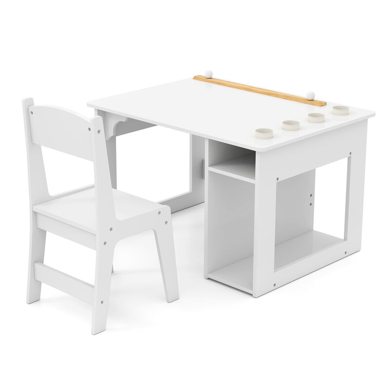 Kids Art Table and Chair Set Toddler Craft Drawing Desk