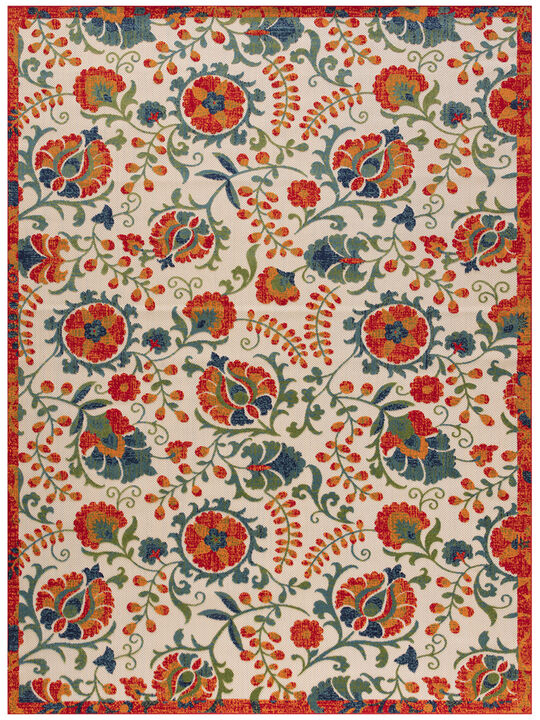 Aloha ALH17 Red/Multicolor 6' x 9' Rug