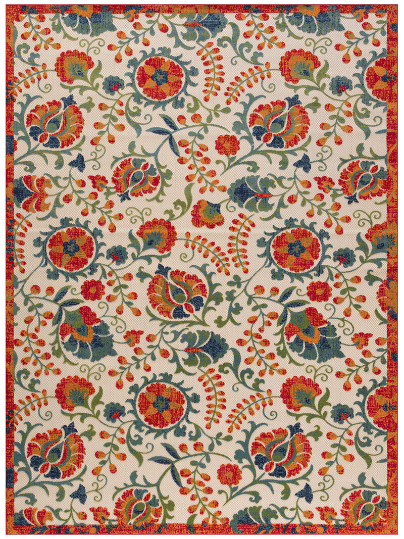 Aloha ALH17 Red/Multicolor 6' x 9' Rug
