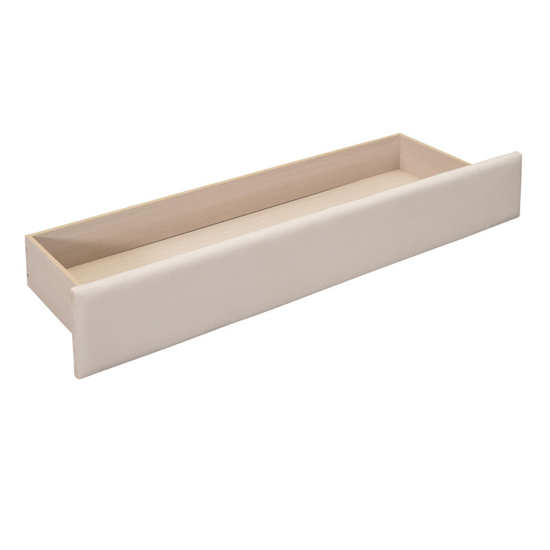 Queen Size Storage Bed Velvet Upholstered Platform Bed with a Big Drawer