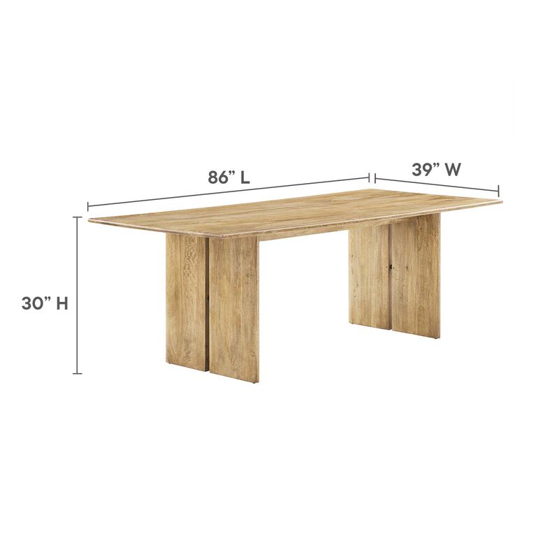 Modway - Amistad 86" Wood Dining Table Walnut