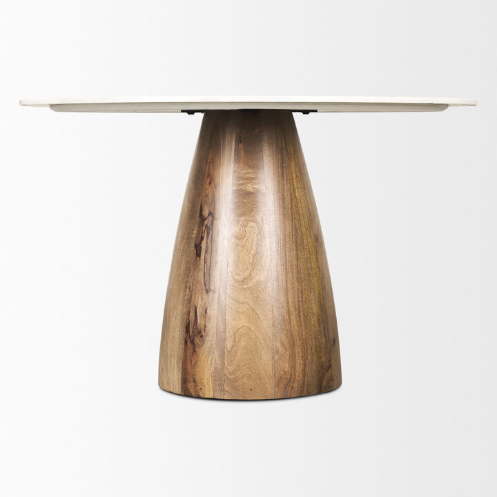 Allyson 48" White Marble Dining Table