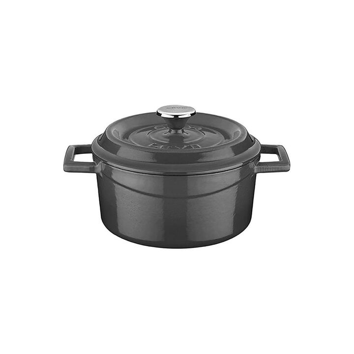 Cast Iron dia.5" h:2.5" 18 oz. Round Cast Iron Dutch Oven