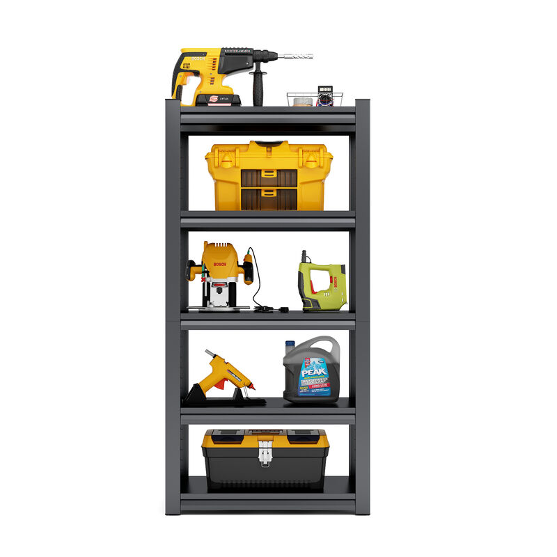 5-Tier Adjustable Garage Shelving, 2000lbs Metal Storage Rack for Utility & Warehouse