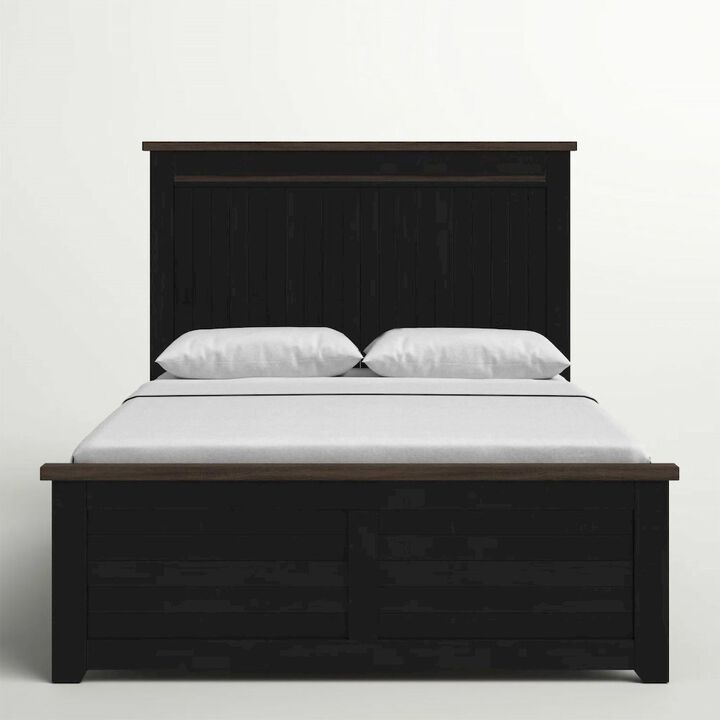 Jofran Madison County Rustic Reclaimed Pine Farmhouse King Panel Bed