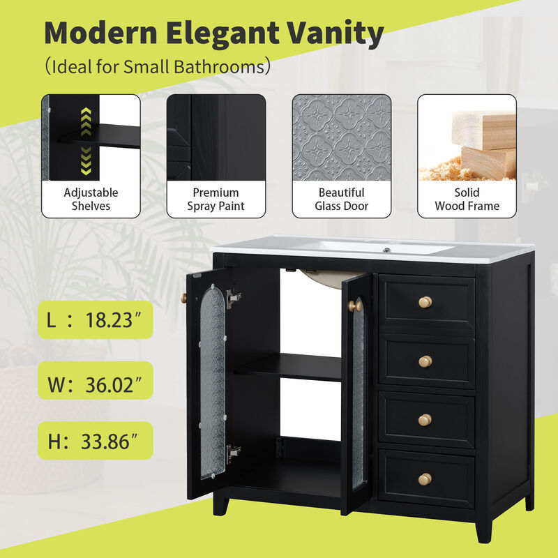 Merax Bathroom Vanity Cabinet with 2 Doors