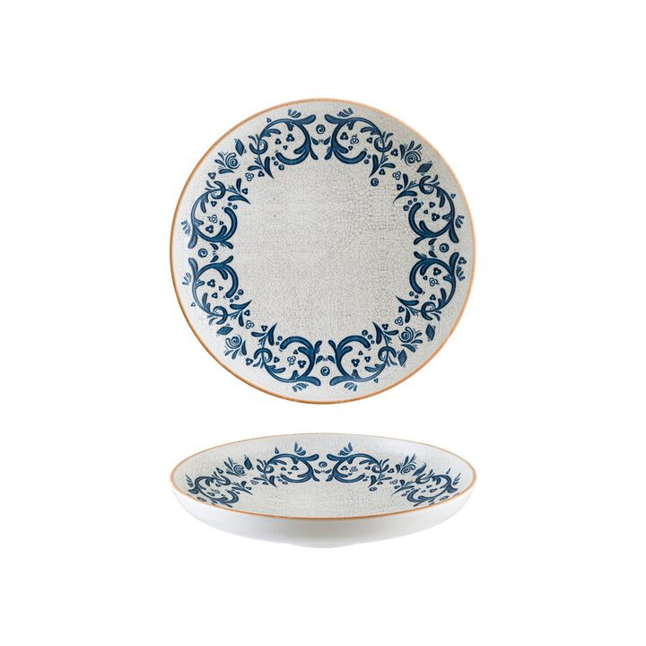 Viento dia.9.75" h:2" Round Decorated Porcelain Deep Plate