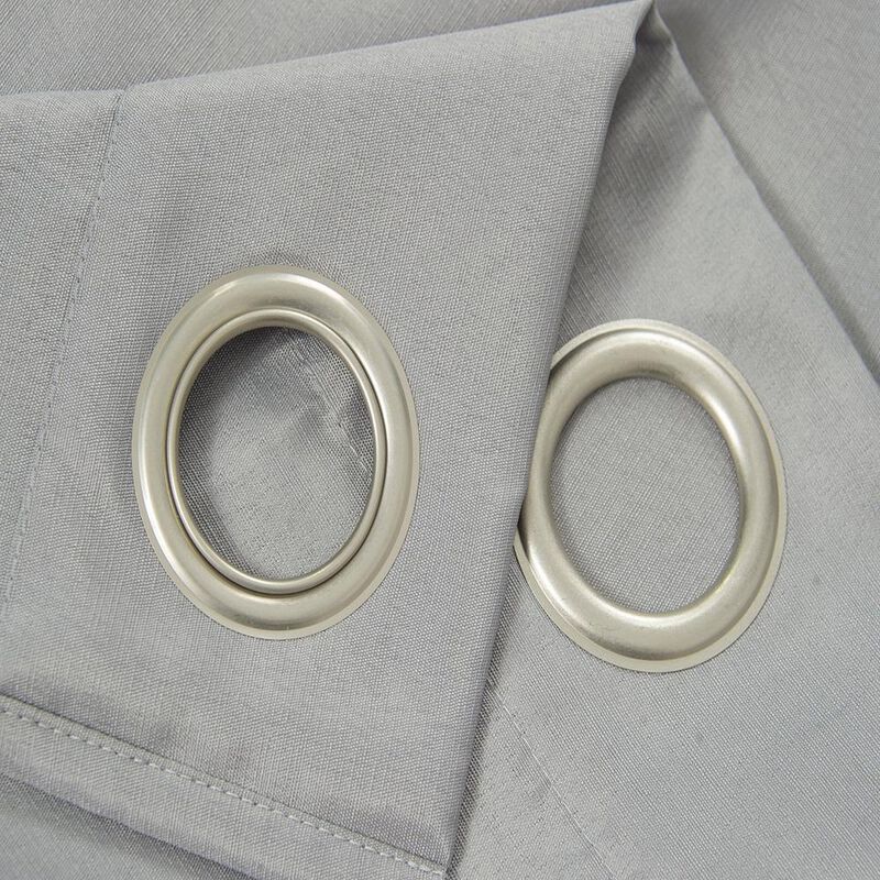 Olivia Gray Gilbert Solid Single Grommet Curtain Panel Pair - 54x84", Gray