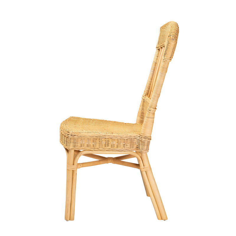 Bali & Pari Barito Modern Bohemian Natural Brown Rattan Dining Chair