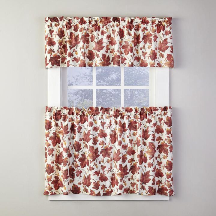 SKL Home Saturday Knight Ltd Falling Leaves Valance - 58 x13", Spice