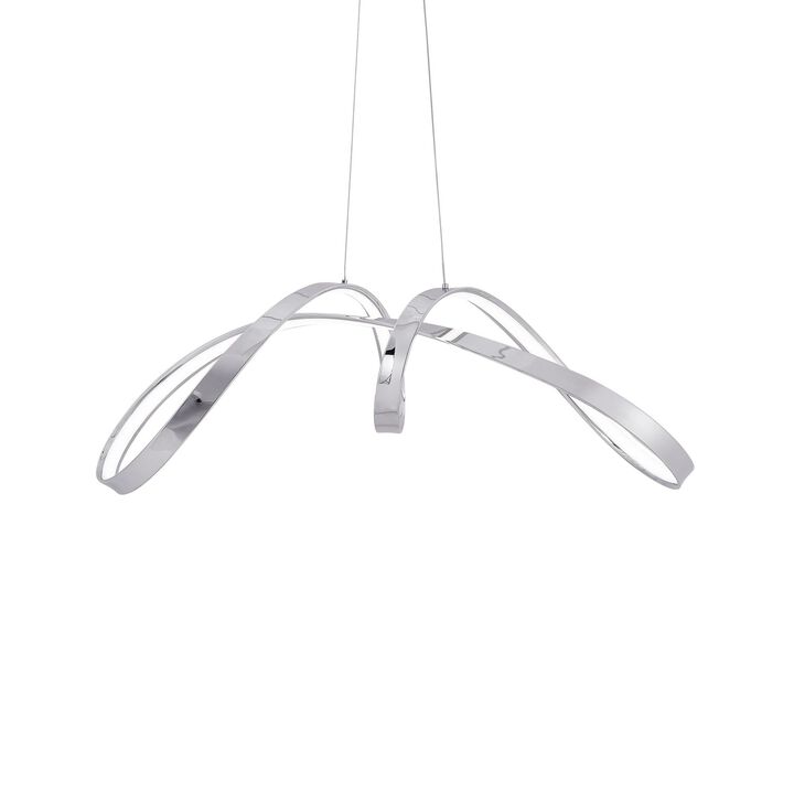 Lisbon Chandelier Chrome Metal Integrated LED Dimmable