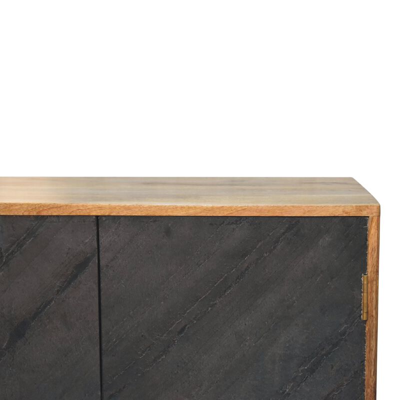 Artisan Furniture  Slade Solid Wood 2 Door Oak-ish Cabinet