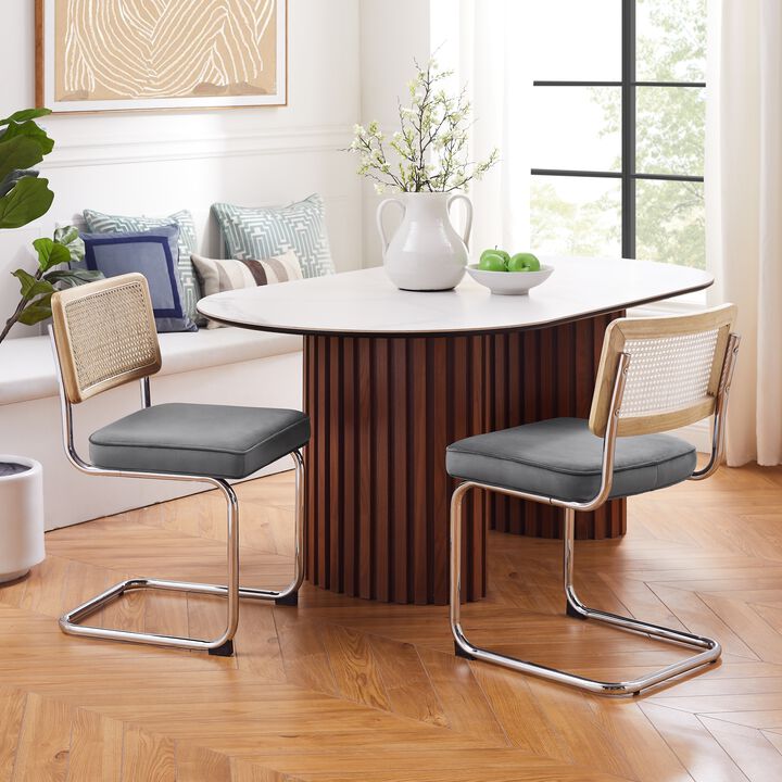 Loft Lyfe Ayman Velvet Dining Chair Seat (Set of 2)